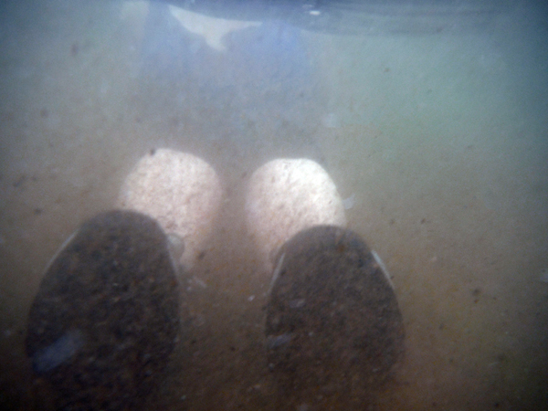 Karen's body under water